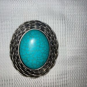 Turquoise Silver Toned Pendant